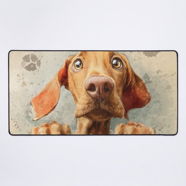 Item preview, Vizsla Peeking over Wall 01 designed and sold by Elisabeth Lucas.