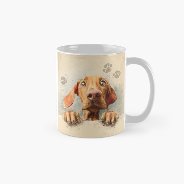 Item preview, Vizsla Peeking over Wall 01 designed and sold by Elisabeth Lucas.
