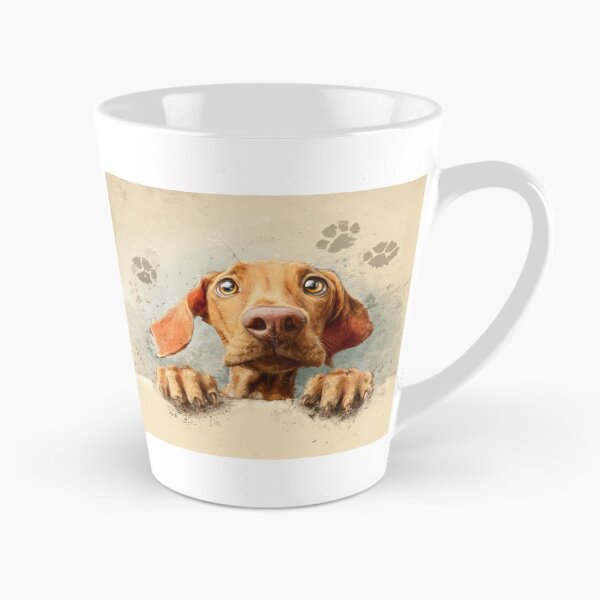 Item preview, Vizsla Peeking over Wall 01 designed and sold by Elisabeth Lucas.