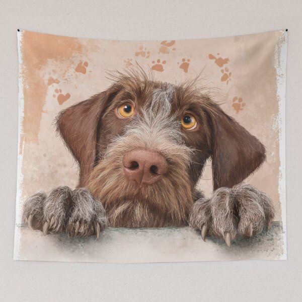 Item preview, Wire-haired Vizsla Peeking over Wall 02 designed and sold by Elisabeth Lucas.