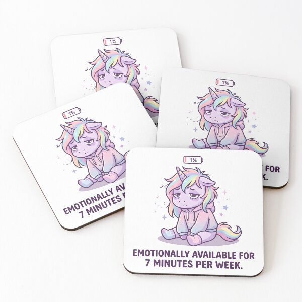 Item preview, Emotionally available for 7 minutes per week designed and sold by Chartreuse Unicorn.