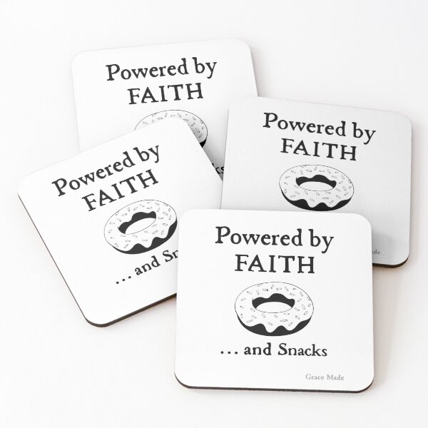 Item preview, Powered by Faith... and snacks designed and sold by GraceMadeArt.