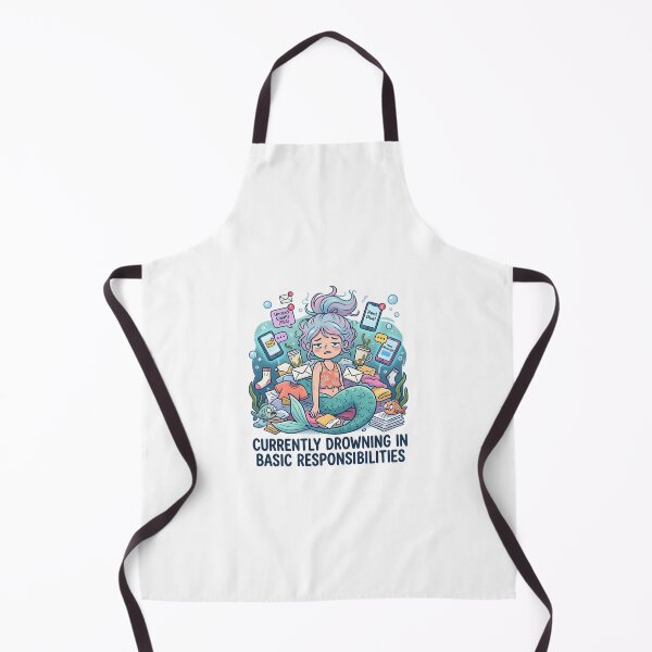 Item preview, Currently Drowning in Basic Responsibilities Mermaid designed and sold by Chartreuse Unicorn.