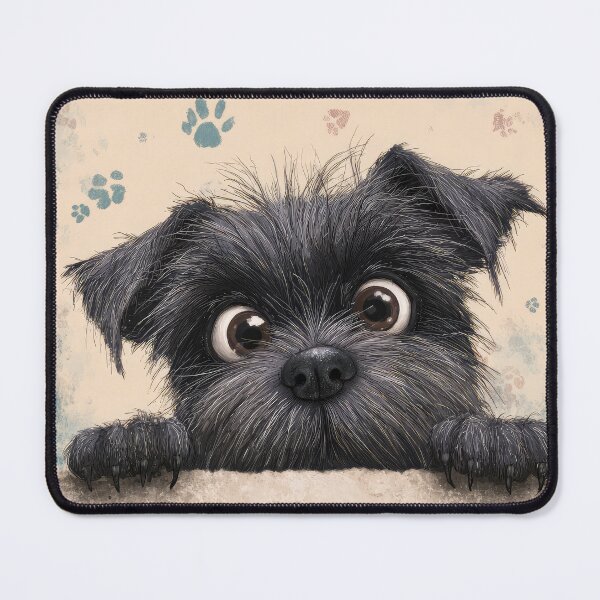 Item preview, Affenpinscher Peeking over Wall 02 designed and sold by Elisabeth Lucas.