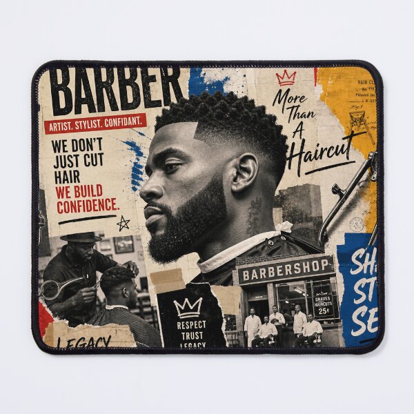 Item preview, BARBER COLLAGE — Vibrant Barber Shop Art Poster (Vintage + Modern) designed and sold by Jandedan.