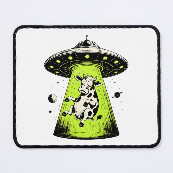 Item preview, Alien Cow Abduction Weirdcore Surreal designed and sold by HandicraftArt.