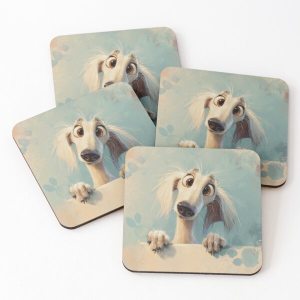 Item preview, Afghan Hound Peeking over Wall 01 designed and sold by Elisabeth Lucas.