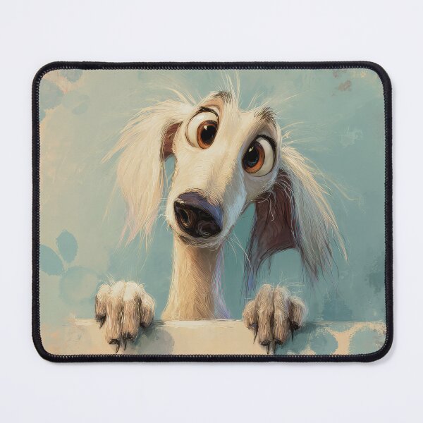 Item preview, Afghan Hound Peeking over Wall 01 designed and sold by Elisabeth Lucas.