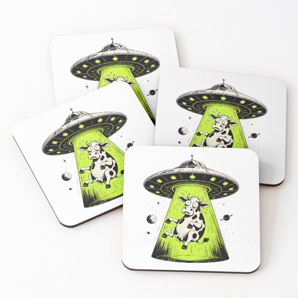 Item preview, Alien Cow Abduction Weirdcore Surreal designed and sold by HandicraftArt.