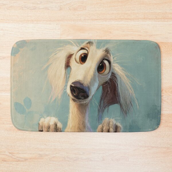 Item preview, Afghan Hound Peeking over Wall 01 designed and sold by Elisabeth Lucas.