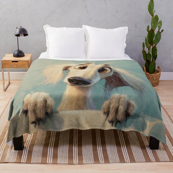 Item preview, Afghan Hound Peeking over Wall 01 designed and sold by Elisabeth Lucas.
