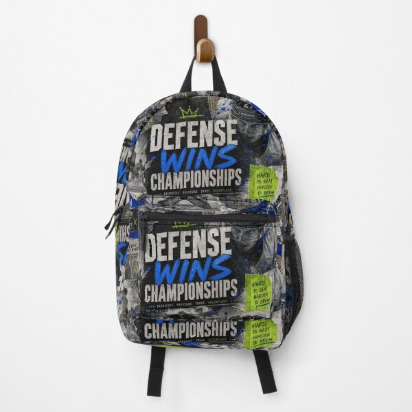 Item preview, DEFENSE WINS CHAMPIONSHIPS — Hockey Collage Poster (Mixed‑Media, Gritty) designed and sold by Jandedan.