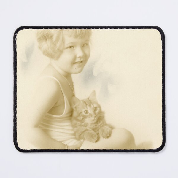 Item preview, Vintage Child with Kitten Studio Portrait designed and sold by BGPickers.
