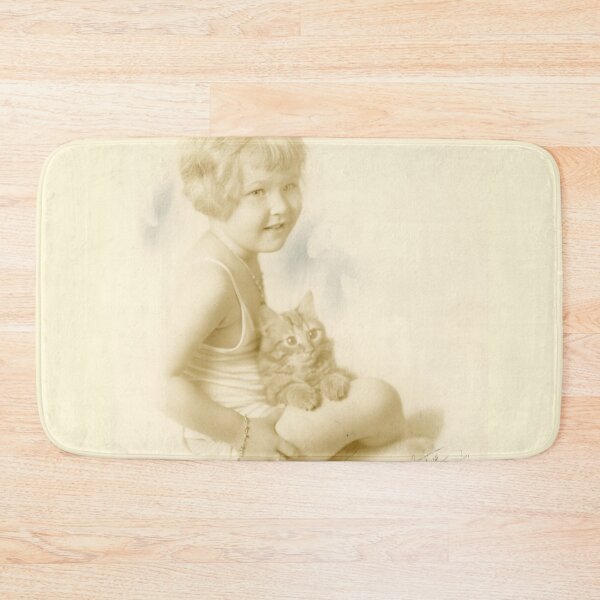 Item preview, Vintage Child with Kitten Studio Portrait designed and sold by BGPickers.