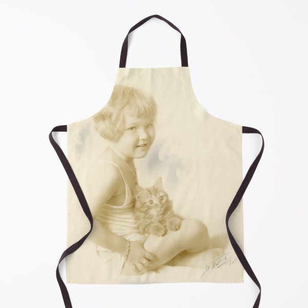 Item preview, Vintage Child with Kitten Studio Portrait designed and sold by BGPickers.