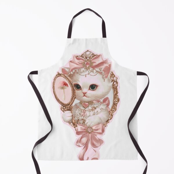 Item preview, Coquette Victorian Kitten Rococo Mirror Sticker designed and sold by mimesshop.