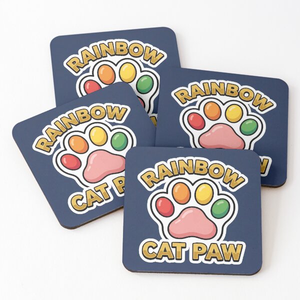 Item preview, Rainbow Cat Paw Sticker Design designed and sold by AbanoubStore.