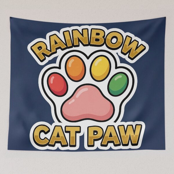 Item preview, Rainbow Cat Paw Sticker Design designed and sold by AbanoubStore.