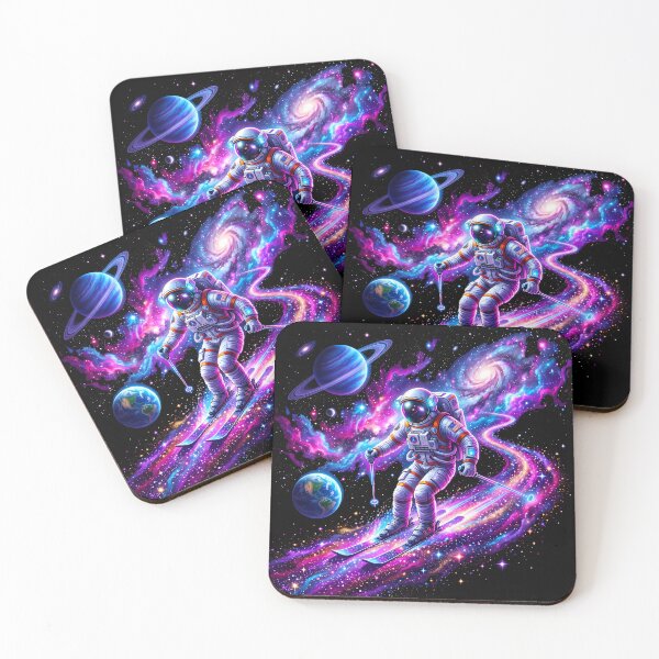 Item preview, Atomic Ski Astronaut Skiing in Space Galaxy Art designed and sold by sky11PP.