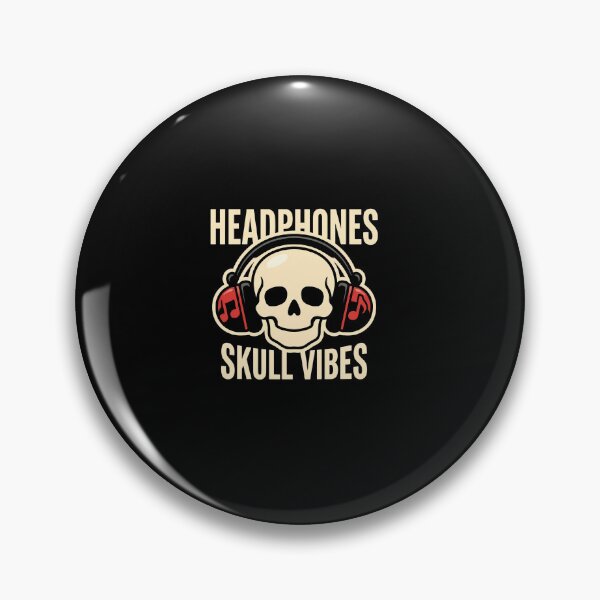 Item preview, Skull Headphones Vibes Sticker Design designed and sold by AbanoubStore.