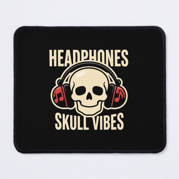 Item preview, Skull Headphones Vibes Sticker Design designed and sold by AbanoubStore.
