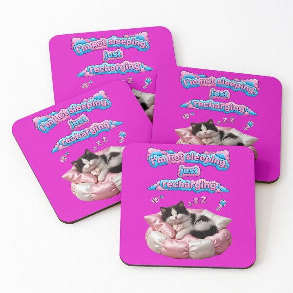 Item preview, Sleepy Kitten Recharge Mode Kawaii Cat Aesthetic  designed and sold by digitalbob60.
