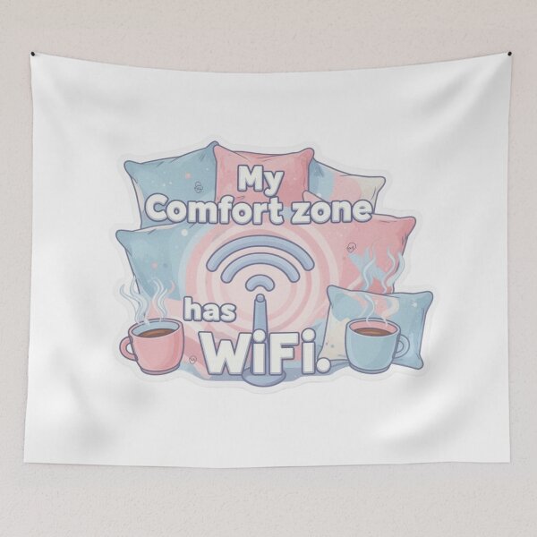 Item preview, igital Homebody - Pastel WiFi Quote designed and sold by tim tal.