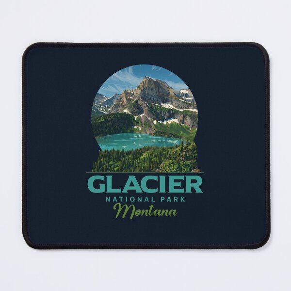 Item preview, Glacier National Park Montana Vintage Mountain Illustration designed and sold by LinaValearte.