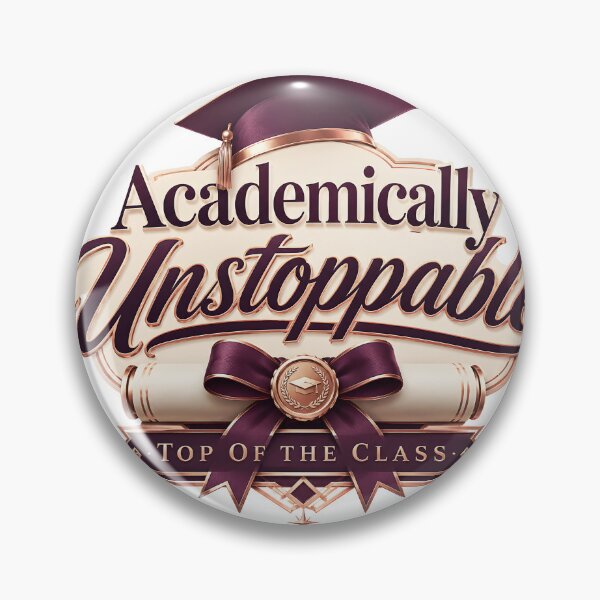 Item preview, Academically Unstoppable Graduation Emblem designed and sold by Ned_Studio.