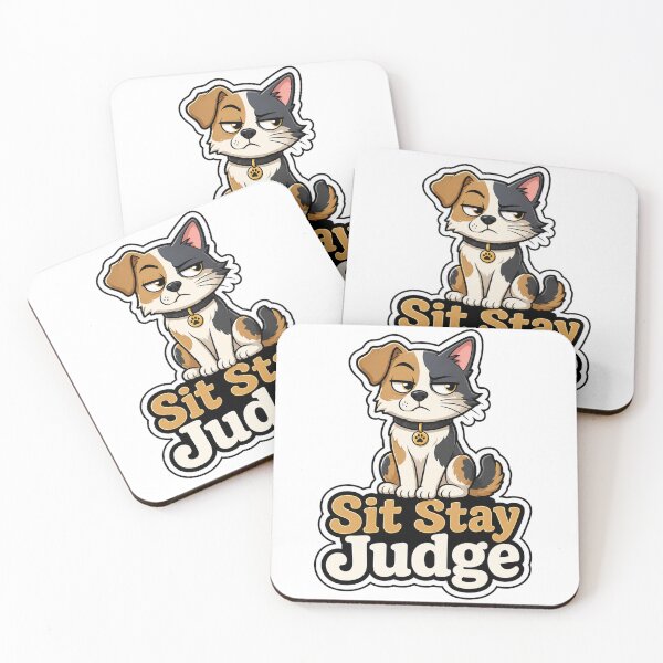 Item preview, Funny Dog Cat Shirt, Sit Stay Judge Pet Humor Tee designed and sold by oddpawstudio.