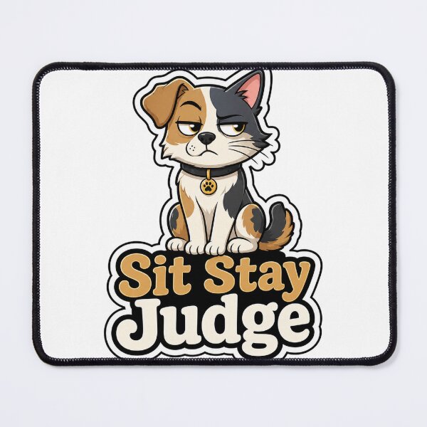 Item preview, Funny Dog Cat Shirt, Sit Stay Judge Pet Humor Tee designed and sold by oddpawstudio.