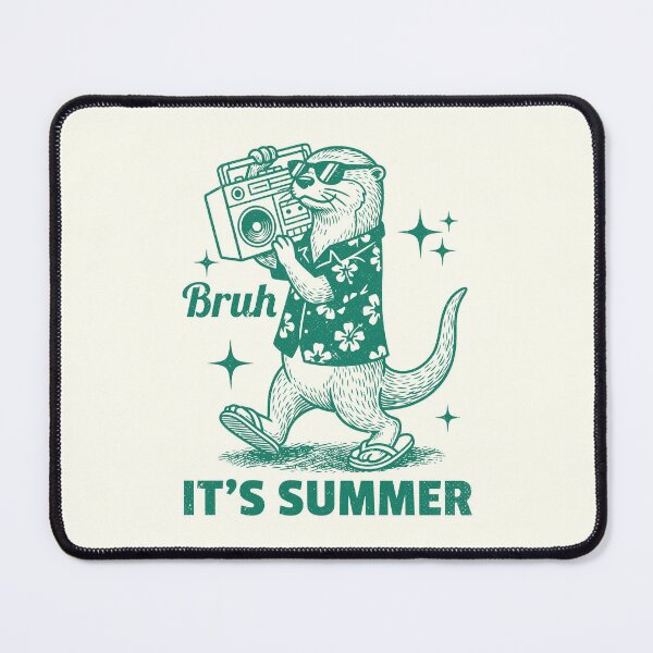 Item preview, Bruh It's Summer Retro Otter Boombox Hawaiian  designed and sold by Y-Vibes.