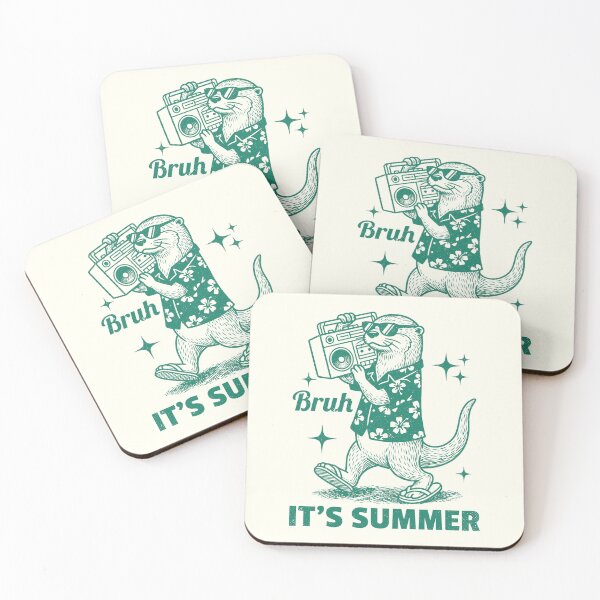 Item preview, Bruh It's Summer Retro Otter Boombox Hawaiian  designed and sold by Y-Vibes.