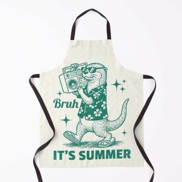 Item preview, Bruh It's Summer Retro Otter Boombox Hawaiian designed and sold by Y-Vibes.