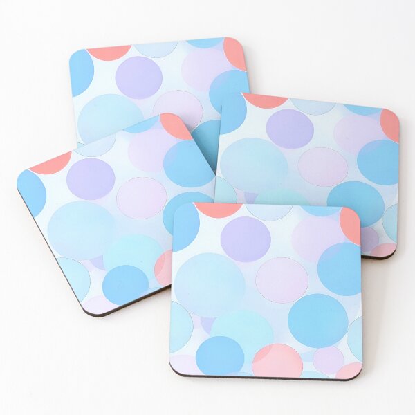 Item preview, Translucent Pastel Circles Overlapping Abstract Geometric Pattern Soft Blue Pink Violet Lavender designed and sold by Good Vibes .