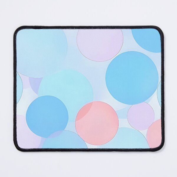 Item preview, Translucent Pastel Circles Overlapping Abstract Geometric Pattern Soft Blue Pink Violet Lavender designed and sold by Good Vibes .