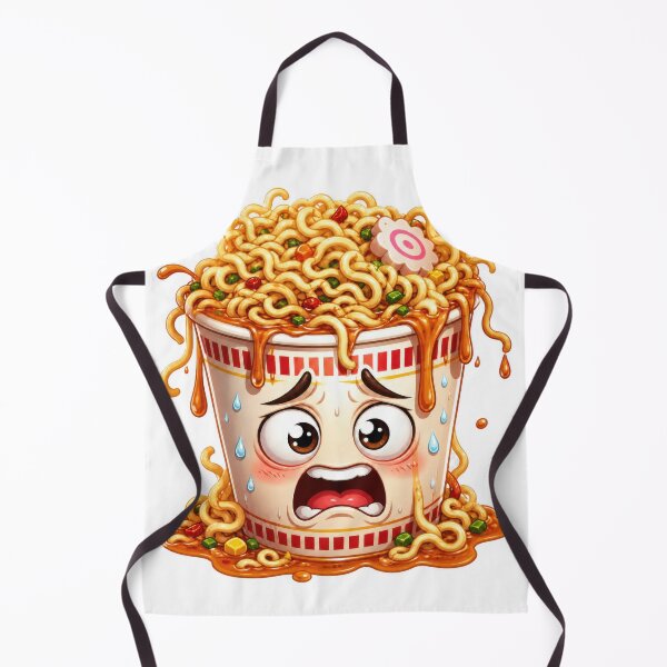 Item preview, Stressed Overflowing Instant Ramen Cup Cartoon Character designed and sold by jgvisualarts.
