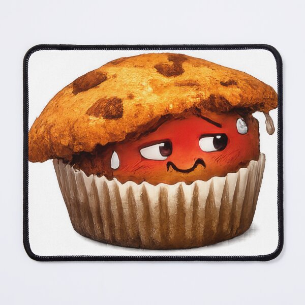 Item preview, Embarrassed Muffin Cartoon Character with Sliding Muffin Top designed and sold by jgvisualarts.
