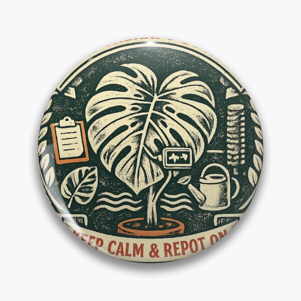 Item preview, Plant Therapy Society - Keep Calm and Repot On Vintage Badge designed and sold by SandiCreative.