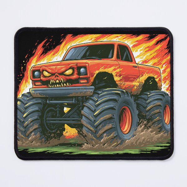 Item preview, Orange Monster Truck in Fiery Mud Splash designed and sold by Piotrek0001.
