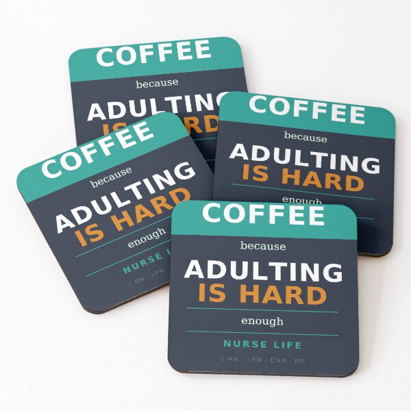 Item preview, coffee adulting designed and sold by MileMarkerSt.