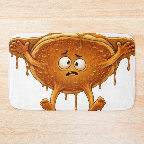 Item preview, Confused Pancake Cartoon Character Stuck and Dripping Syrup designed and sold by jgvisualarts.
