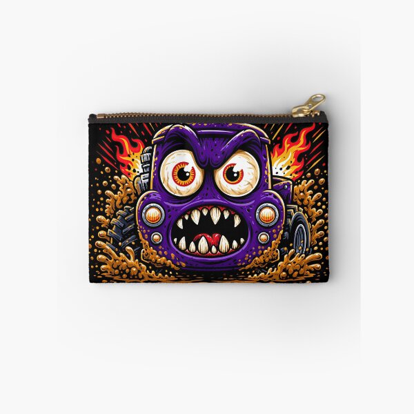 Item preview, Purple Angry Car Face with Flames and Mud designed and sold by Piotrek0001.