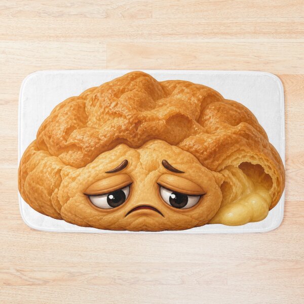 Item preview, Sad Deflated Cream Puff Cartoon Character Illustration designed and sold by jgvisualarts.