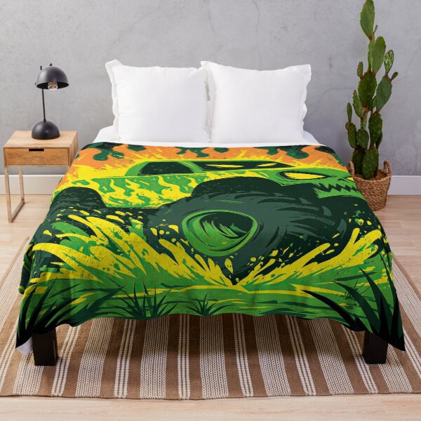 Item preview, Green Monster Truck Roaring in Fire designed and sold by Piotrek0001.