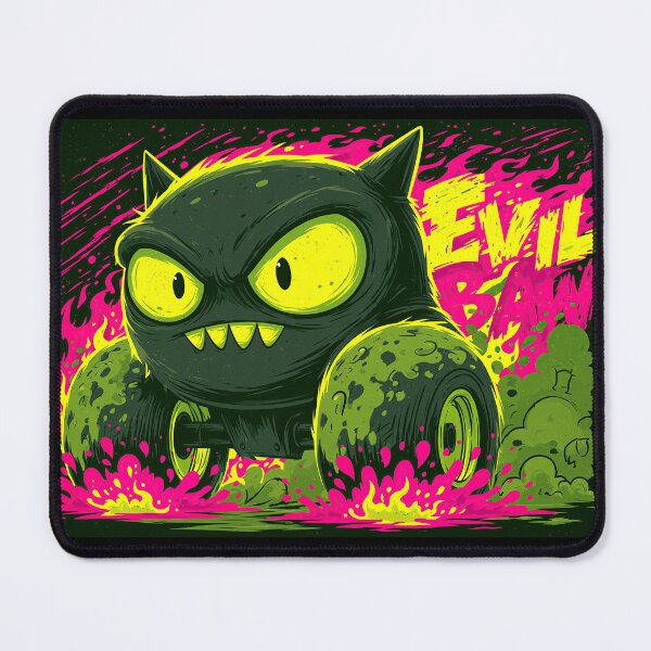 Item preview, Green Glowing Evil Monster Face with Text designed and sold by Piotrek0001.