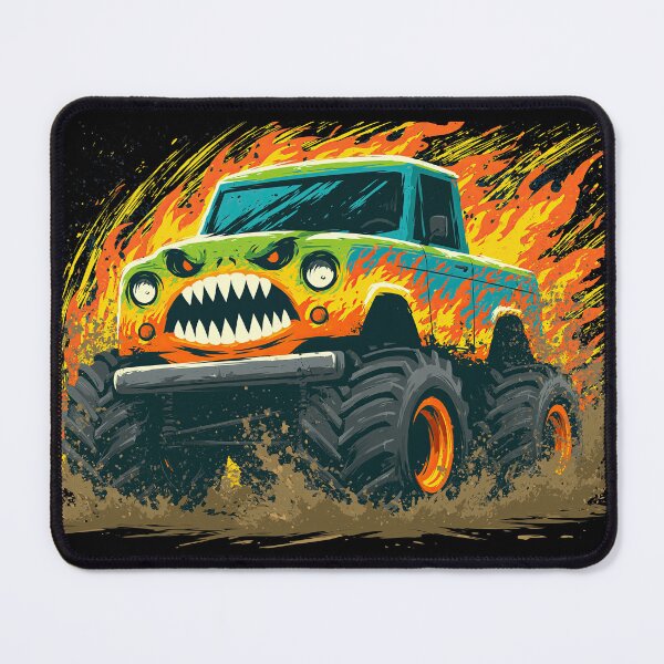 Item preview, Blue and Orange Toothy Truck in Mud designed and sold by Piotrek0001.