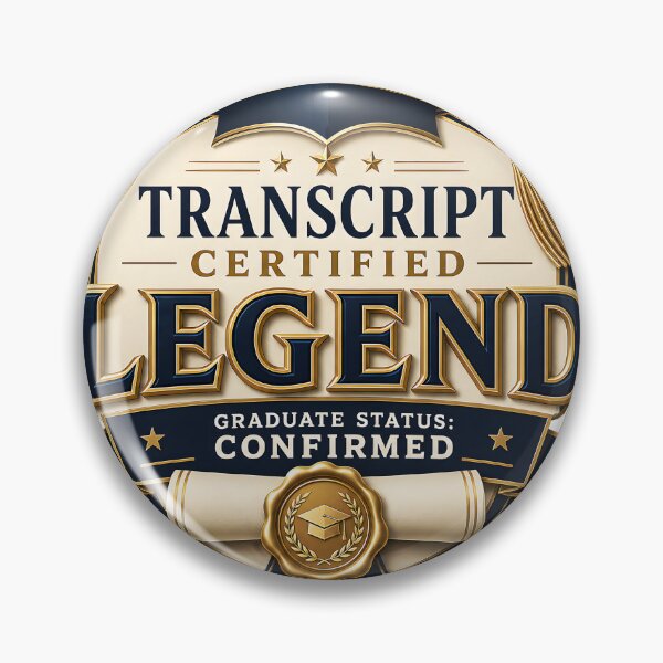 Item preview, Transcript Certified Graduate Legend designed and sold by Ned_Studio.