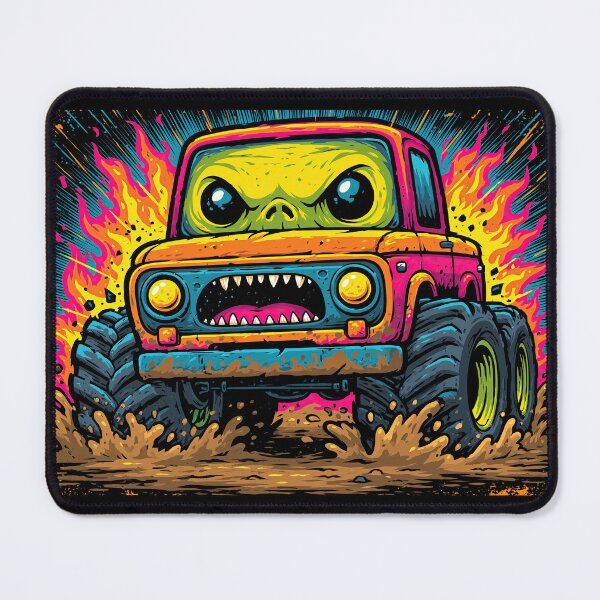 Item preview, Pink and Blue Toothy Car Cartoon Art designed and sold by Piotrek0001.