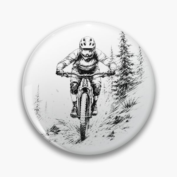 Item preview, Mountain bike rider monotone print designed and sold by PrestonSquires.